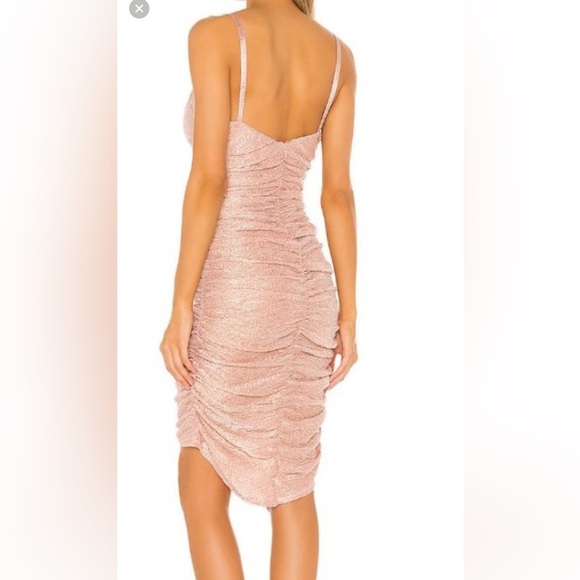 NBD Revolve Amora Metallic Rose Gold
Ruched Dress Medium - Picture 2 of 7